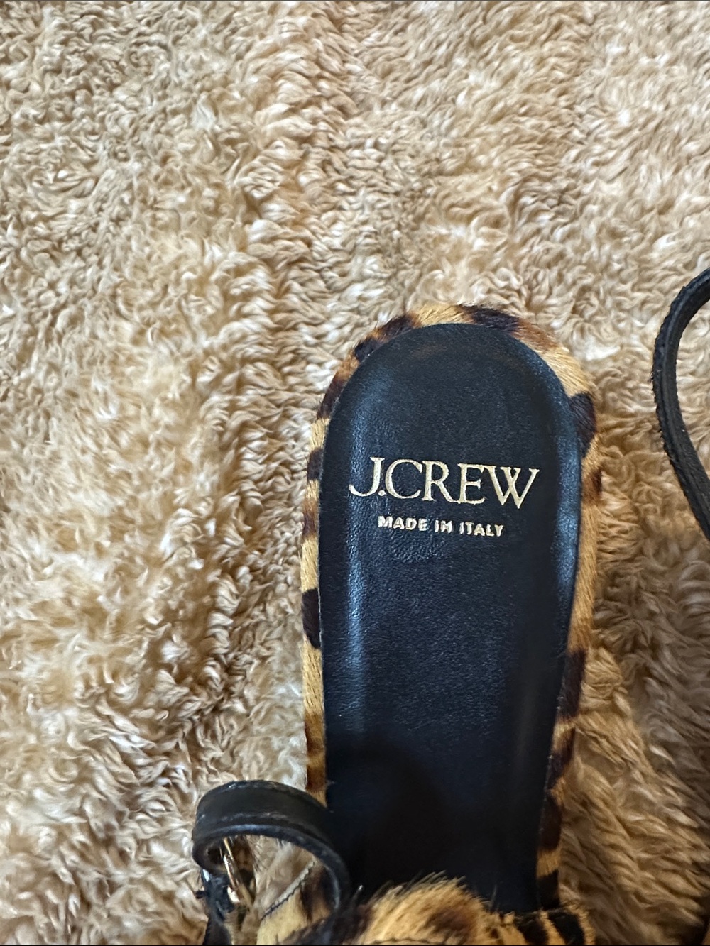 J. Crew Leopard-Print Pointed Toe Slingback Flats - Tan/Black - Picture 2 of 10